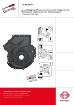 TSI 01/2019 Assemblaggio professionale: Coperchio alloggiamento, Monoblocco opportunamente per Volkswagen 231.851 | 886.650